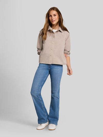 Tom Tailor Denim Kort cord overhemd met structuurlook Beige - 1