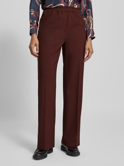 Weekend Max Mara Regular Fit Hose mit Schurwolle-Anteil Modell 'PETRA' Bordeaux 4