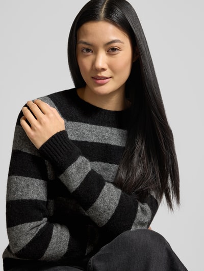 BOSS Regular Fit Strickpullover aus Alpaka-Mix Modell 'FEBISAN' Mittelgrau 3