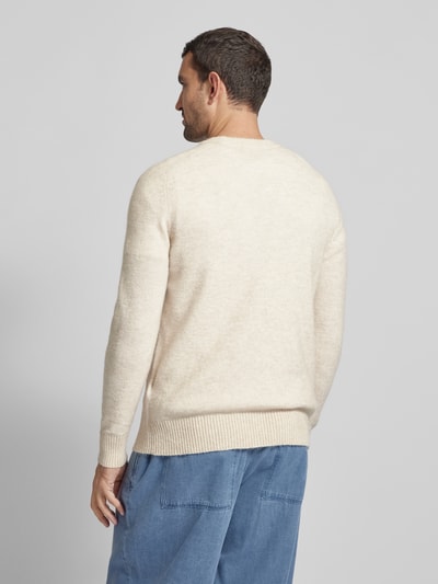 SELECTED HOMME Strickpullover mit Rundhalsausschnitt Modell 'RAI' Offwhite 5