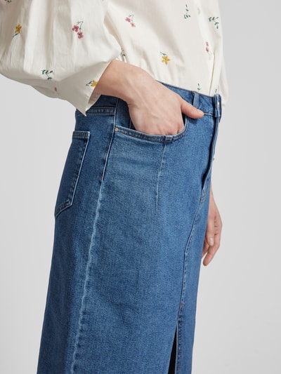 VILA Jeansrok met open zoom, model 'SOL' Jeansblauw - 3