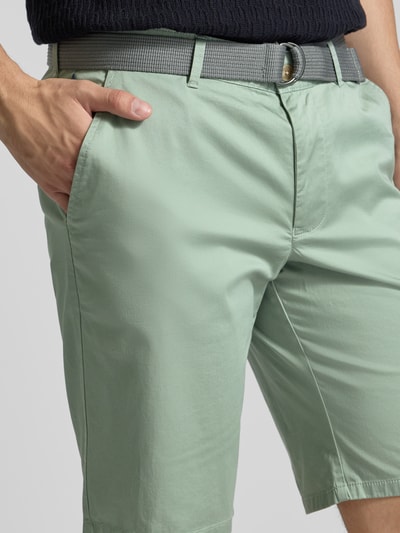 Christian Berg Men Bermudy z wpuszczanymi kieszeniami w stylu francuskim Trawiasty zielony 3