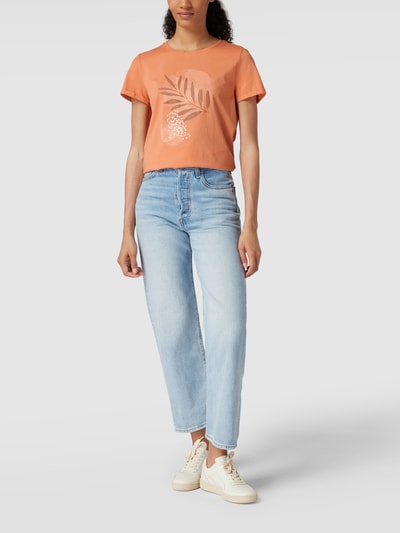 Tom Tailor T-Shirt mit floralem Print Orange 1