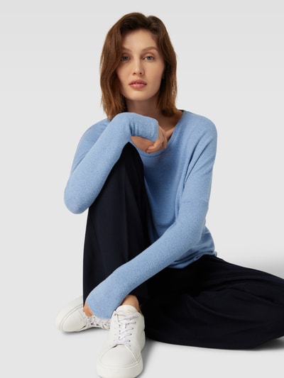 Soyaconcept Oversized sweatshirt van viscosemix, model 'Biara' Lichtblauw gemêleerd - 3