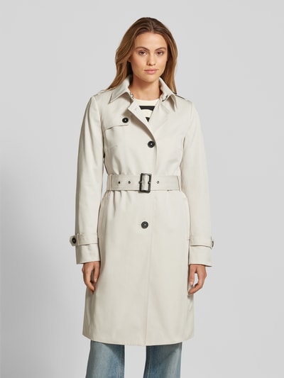 Jake*s Casual Trenchcoat met tailleriem Offwhite - 4