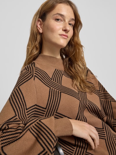 Only Regular Fit Strickpullover aus Viskose-Mix Modell 'ANNY' Sand 3