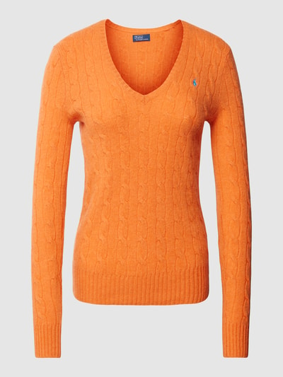 Polo Ralph Lauren Strickpullover mit Kaschmir-Anteil Modell 'KIMBERLY' Orange 2