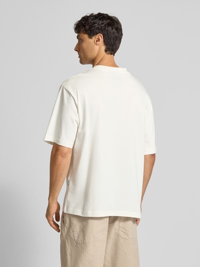 ANNARR T-shirt met motiefstitching, model 'OKHOLM' Wit - 5