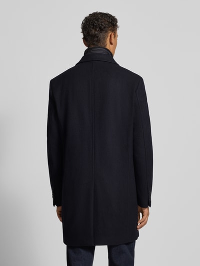 HECHTER PARIS Lange jas van wolmix Marineblauw - 5