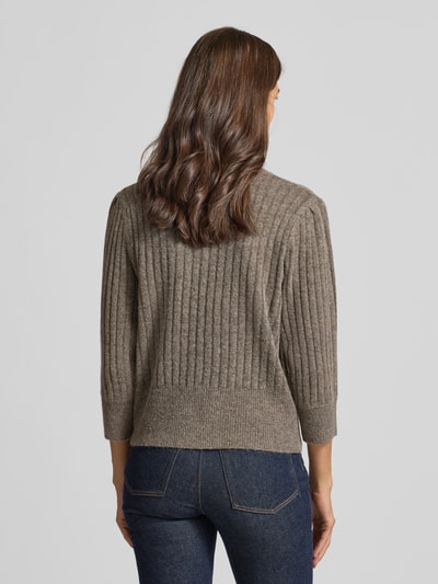 FREE/QUENT Strickpullover mit Strukturmuster Modell 'HARA' Taupe 5