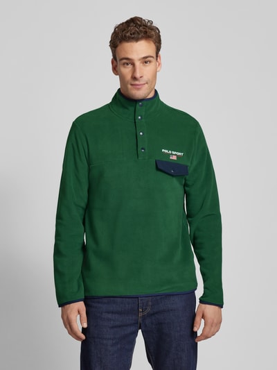 Polo Sport Gebreide pullover met labelstitching Groen - 4