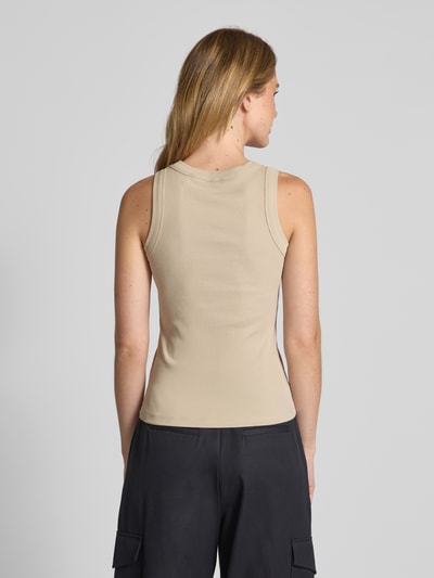Vero Moda Slim Fit Tank Top aus Baumwoll-Mix Modell 'SMILE CAISA' Beige 5