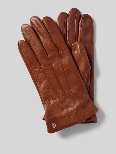 Roeckl Handschuhe mit Label-Detail Modell 'Dover' Cognac 1