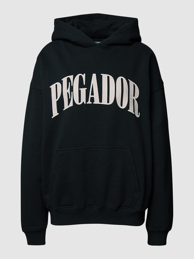 Pegador Oversized Hoodie mit Label-Print Black 2