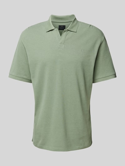 Jack & Jones Premium Poloshirt met geribde mouwboorden, model 'BLADON' Lindegroen - 2