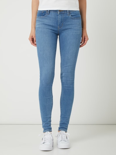 Levi's® Jeansy o kroju super skinny fit z dodatkiem streczu model ‘710’ Jeansowy niebieski 4