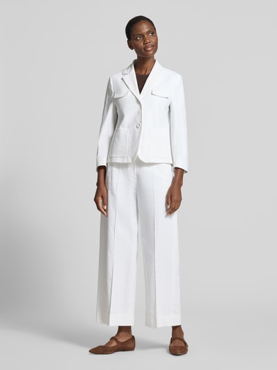 Luisa Cerano Slim Fit Blazer mit Reverskragen Weiss 1