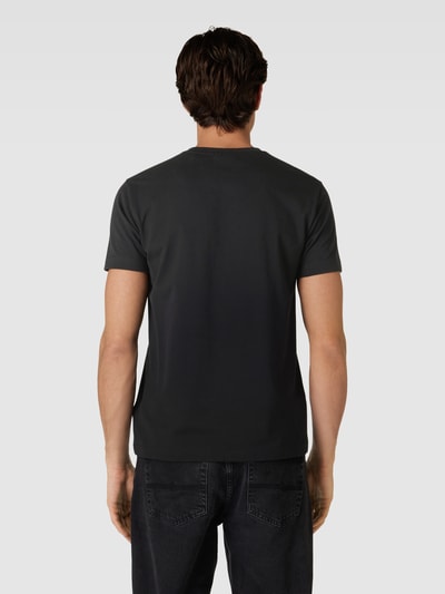 Gant T-shirt met labelstitching Zwart - 5