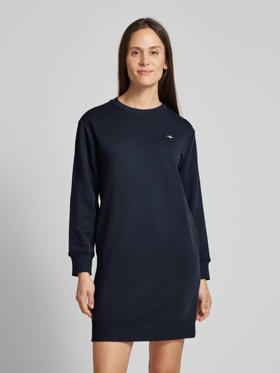 Gant Sweatjurk met labelstitching Donkerblauw - 4