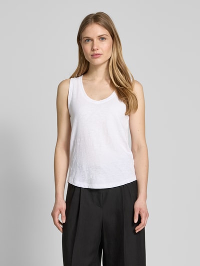 Marc O'Polo Regular fit tanktop van katoenen slubjersey Wit - 4
