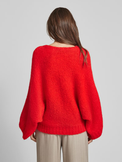 Essentiel Gebreide pullover met trompetmouwen Rood - 5