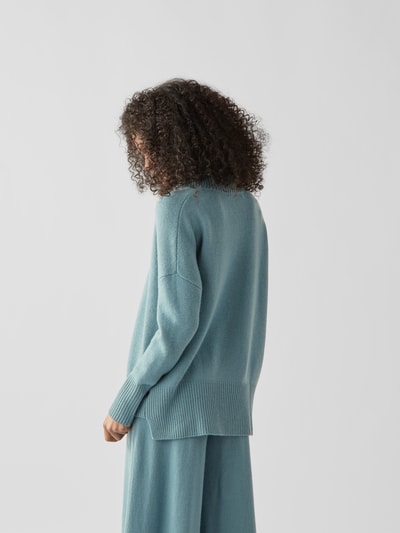 Lisa Yang Pullover mit Rollkragen Ozean Blau 5