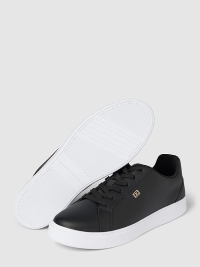 Tommy Hilfiger Sneaker aus Leder mit Label-Applikation Modell 'ESSENTIAL COURT' Black 3