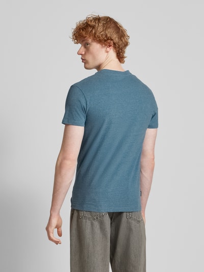 Superdry T-Shirt mit Label-Stitching Petrol Melange 5