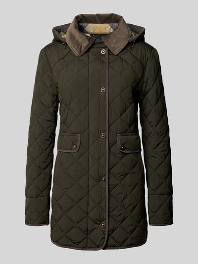Gil Bret Pikowana kurtka z wykładanym kołnierzem i kieszeniami z patką Oliwkowy 2