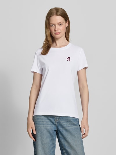 BOSS Orange Regular fit T-shirt van puur katoen Wit - 4