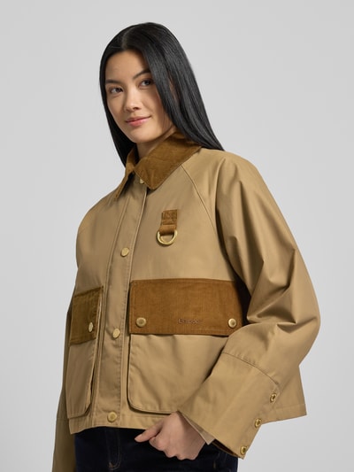 Barbour Relaxed Fit Jacke aus Baumwoll-Mix mit Cordkragen Modell 'PHOEBE' Cognac 3