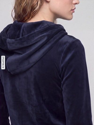 Juicy Couture Bluza rozpinana o aksamitnym wyglądzie Ciemnoniebieski 3