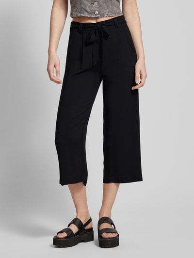 Only Spodnie materiałowe z szeroką, skróconą nogawką model ‘NOVA LIFE’ Czarny 4