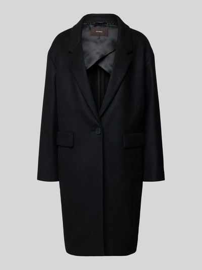 Windsor Lange jas van lanawolmix met kasjmier Zwart - 2