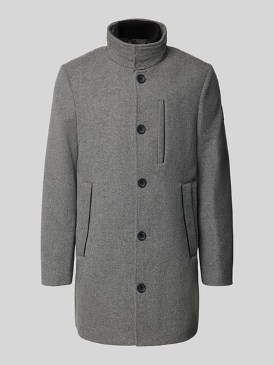 Tom Tailor Regular Fit Wollmantel mit Stehkragen Anthrazit 2