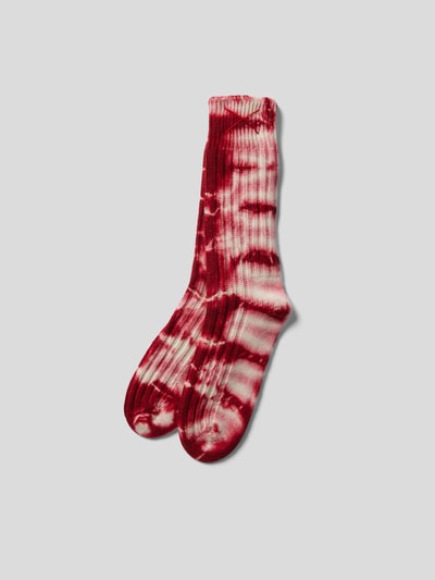 mell-o Socken aus Kaschmir Dunkelrot meliert 1