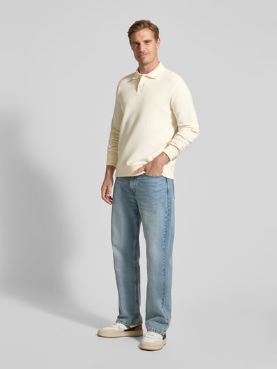 MCNEAL Pullover mit Polokragen und Knopfleiste Ecru 1