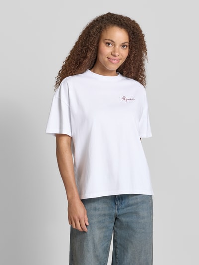 PEGADOR Oversized T-Shirt mit Label-Print Offwhite 4