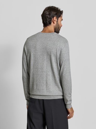 SELECTED HOMME Regular Fit Strickpullover aus reiner Baumwolle Modell 'BERG' Hellgrau 5