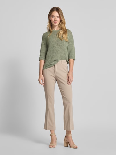 s.Oliver RED LABEL Relaxed fit gebreide pullover van katoenmix Kaki - 1