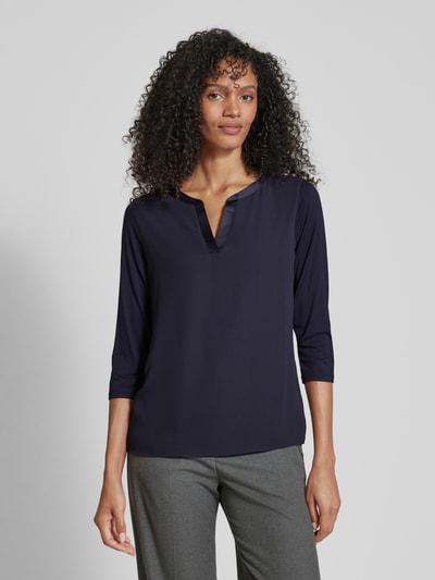 comma Blouse met 3/4-mouwen Marineblauw - 4