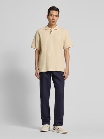 Les Deux Regular fit linnen broek met steekzakken, model 'Patrick' Donkerblauw - 1