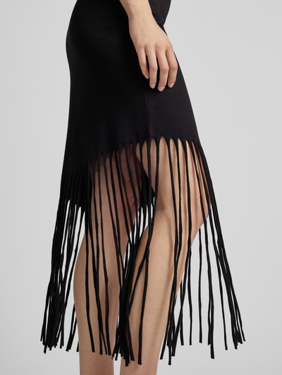 Only Długa sukienka z frędzlami model ‘ZINNA’ Czarny 3