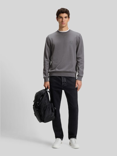 BOSS Orange Regular fit sweatshirt van puur katoen, model 'WESTART' Antraciet - 1