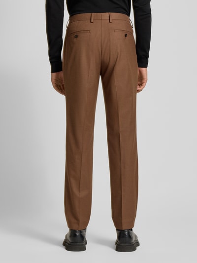 MCNEAL Slim Fit Hose in Flanell-Optik Mittelbraun 5