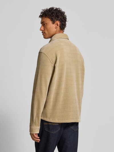 JAKE*S STUDIO MEN Regular fit vrijetijdsoverhemd in ribcordlook Beige - 5