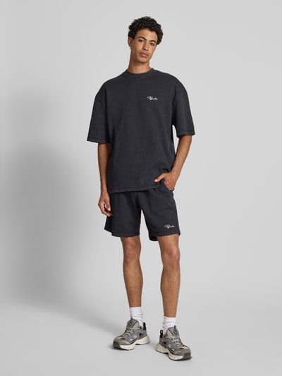 Pegador Oversized T-shirt met labelstitching Zwart - 1