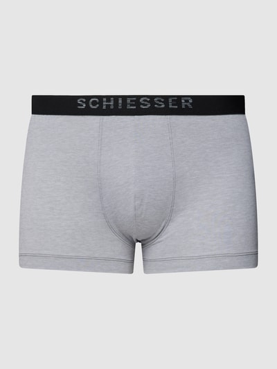 Schiesser Trunks in melierter Optik Modell 'Piqué' Stein 2