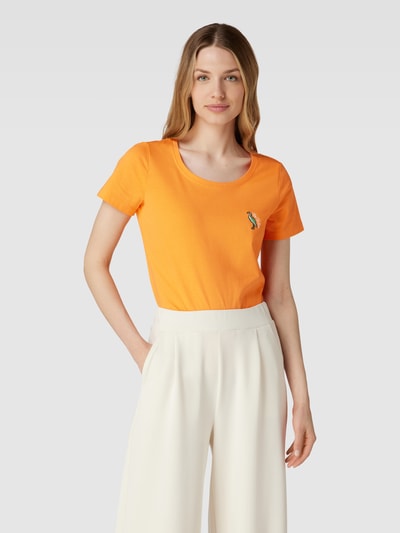 Tom Tailor T-Shirt mit Label-Detail Orange 4
