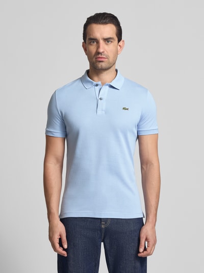 Lacoste Slim Fit Poloshirt aus reiner Baumwolle Rauchblau 4